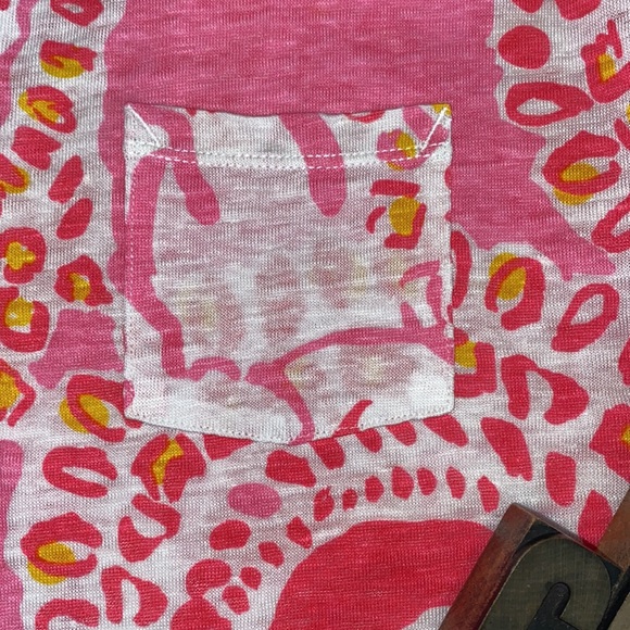 🌴LILLY PULITZER ‘Duval’ Notch Neck Linen Top in Hot Coral Trunk in Love - Picture 7 of 12